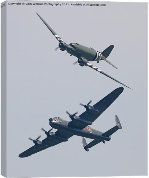 The BBMF Lancaster and DC3 Dakota Canvas Print by Colin Williams Photography