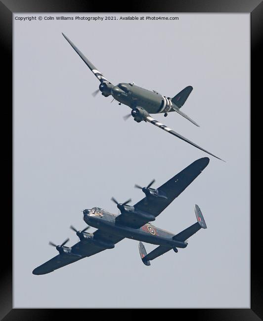 The BBMF Lancaster and DC3 Dakota Framed Print by Colin Williams Photography