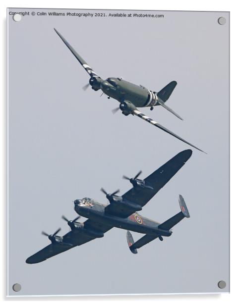 The BBMF Lancaster and DC3 Dakota Acrylic by Colin Williams Photography
