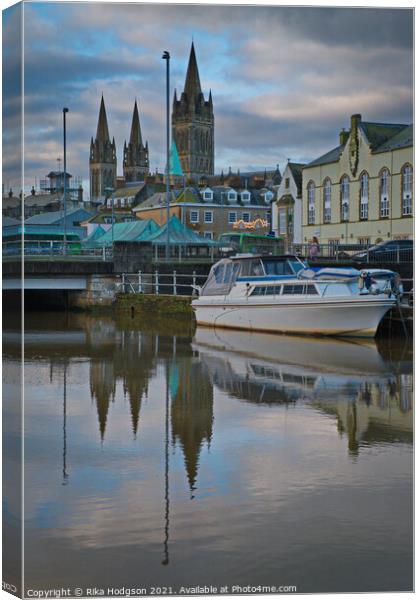 Truro Cathedral Landscape, Cornwall, England Canvas Print by Rika Hodgson