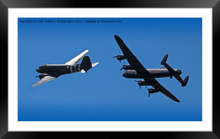 The BBMF Lancaster and DC3 Dakota at RIAT 2017 Framed Mounted Print by Colin Williams Photography