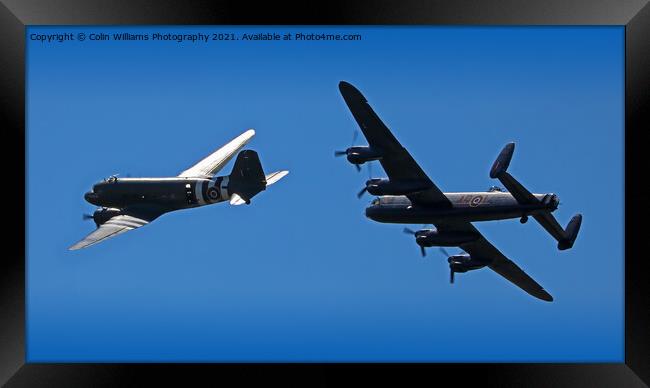 The BBMF Lancaster and DC3 Dakota at RIAT 2017 Framed Print by Colin Williams Photography