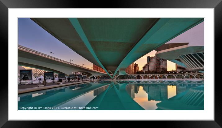 Under the Monteolivete Bridge, Valencia Framed Mounted Print by Jim Monk