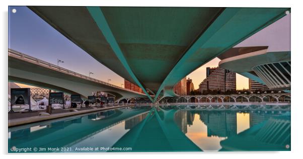 Under the Monteolivete Bridge, Valencia Acrylic by Jim Monk