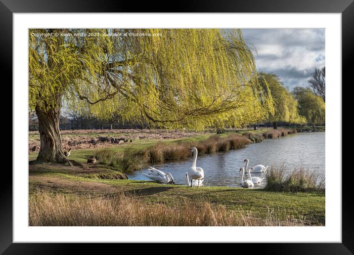 Sun breaking through Framed Mounted Print by Kevin White