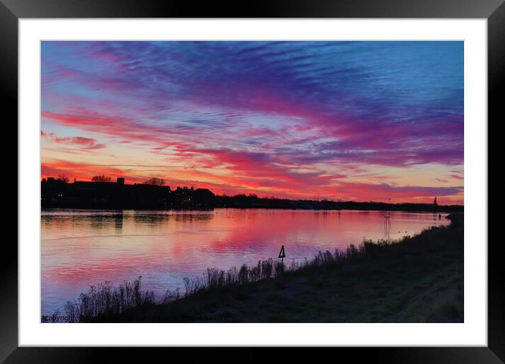 Sky cloud sunset  Framed Mounted Print by Sam Owen