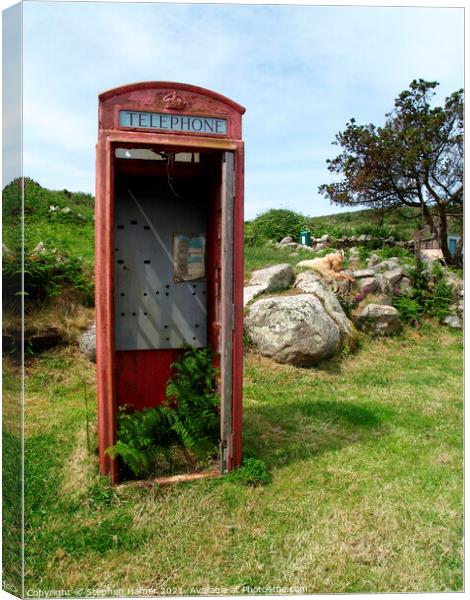 Old Red Telephone Box Canvas Print by Stephen Hamer