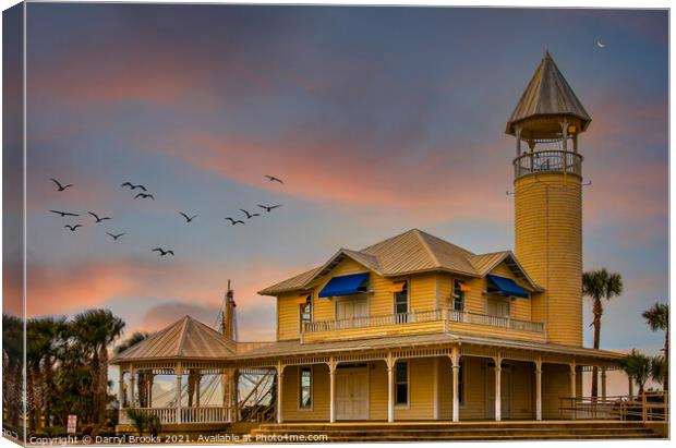 Pavilion House and Tower at Dusk Canvas Print by Darryl Brooks