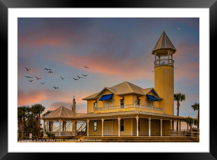Pavilion House and Tower at Dusk Framed Mounted Print by Darryl Brooks