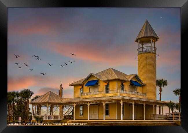 Pavilion House and Tower at Dusk Framed Print by Darryl Brooks