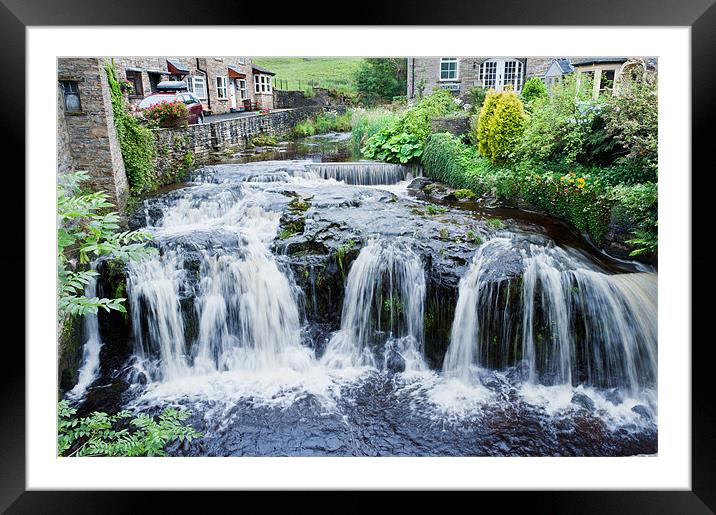 Waterfall at Hawes Framed Mounted Print by Stephen Mole