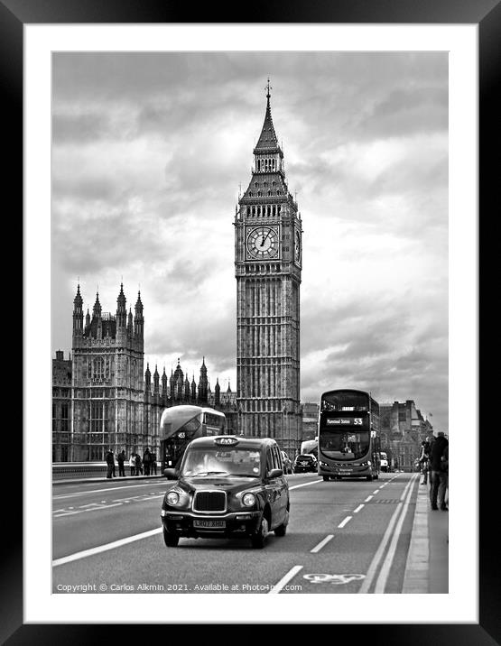 London - England - Iconic Elizabeth Tower / Big Be Framed Mounted Print by Carlos Alkmin