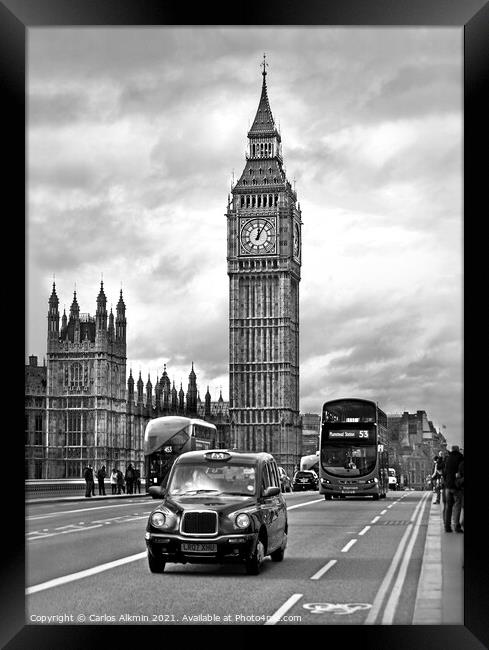 London - England - Iconic Elizabeth Tower / Big Be Framed Print by Carlos Alkmin