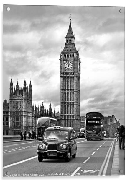 London - England - Iconic Elizabeth Tower / Big Be Acrylic by Carlos Alkmin