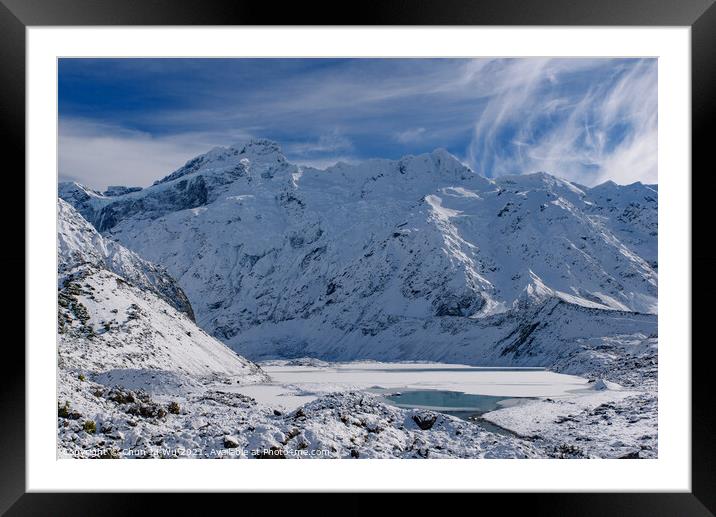 Hooker Valley Track in winter, Mt Cook National Park, New Zealand Framed Mounted Print by Chun Ju Wu