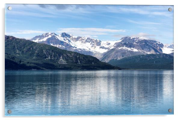 Alaska Glacier bay landscape during late summer  Acrylic by Thomas Baker