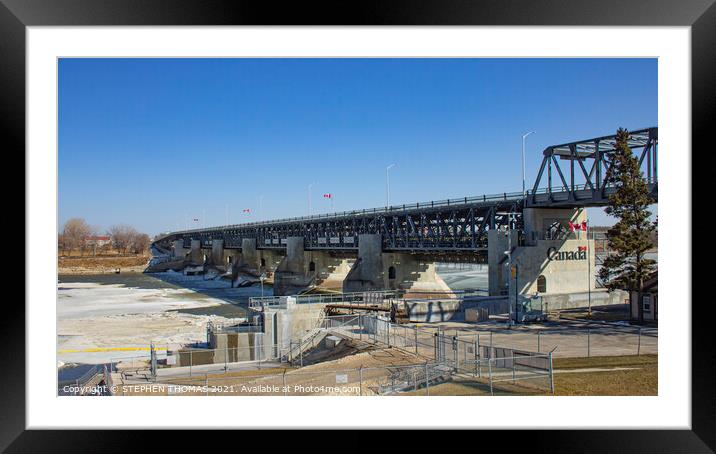 St. Andrews Dam and Lock Framed Mounted Print by STEPHEN THOMAS
