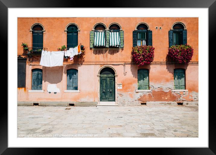 Old house in Murano island Framed Mounted Print by Sanga Park