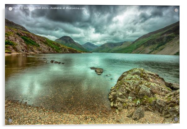 cloudy day at Wastwater in the Lake District #4 Acrylic by Derek Daniel