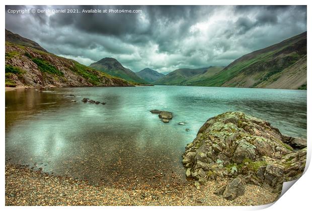 cloudy day at Wastwater in the Lake District #4 Print by Derek Daniel