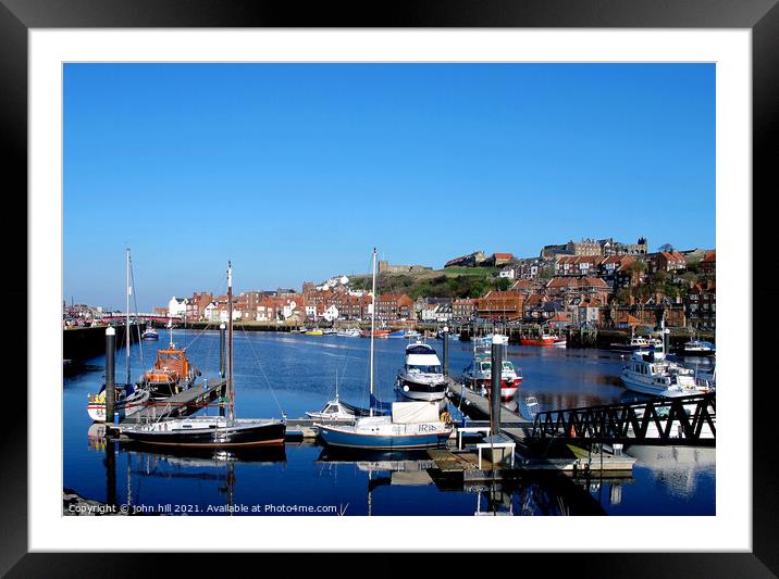 Whitby in North Yorkshire. Framed Mounted Print by john hill