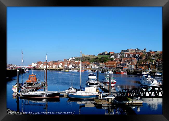 Whitby in North Yorkshire. Framed Print by john hill
