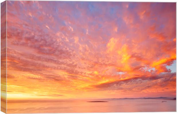 Robben Island Sunset, South Africa Canvas Print by Neil Overy