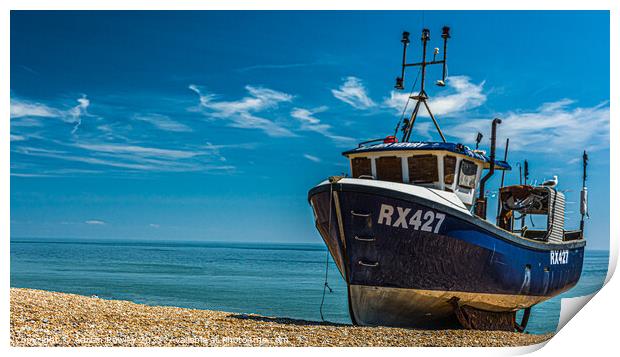 Hastings by the Sea Print by Adrian Rowley