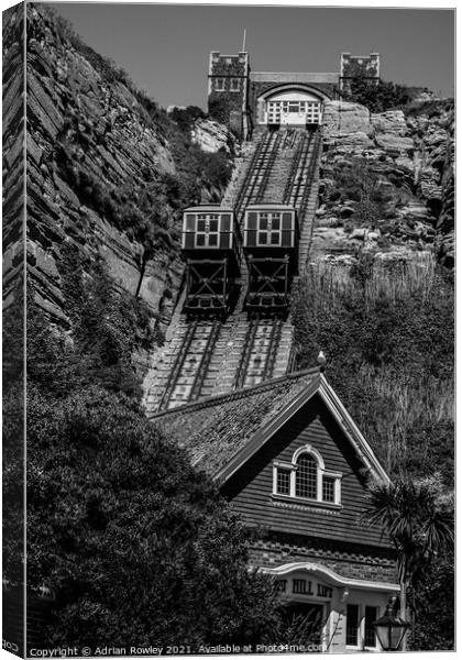 Hastings Funicular Canvas Print by Adrian Rowley