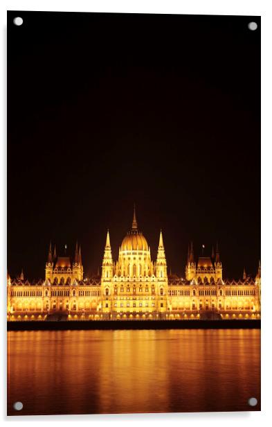 Hungarian Parliament Building Acrylic by Neil Overy