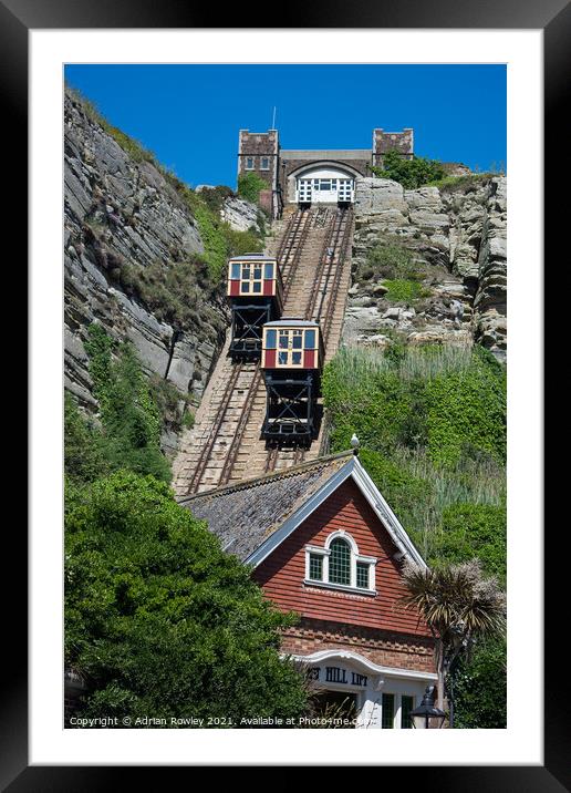 Hastings Funicular Railway Framed Mounted Print by Adrian Rowley