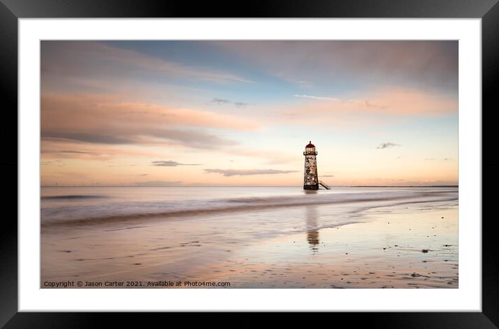 Talacre Beach Lighthouse Framed Mounted Print by Jason Carter