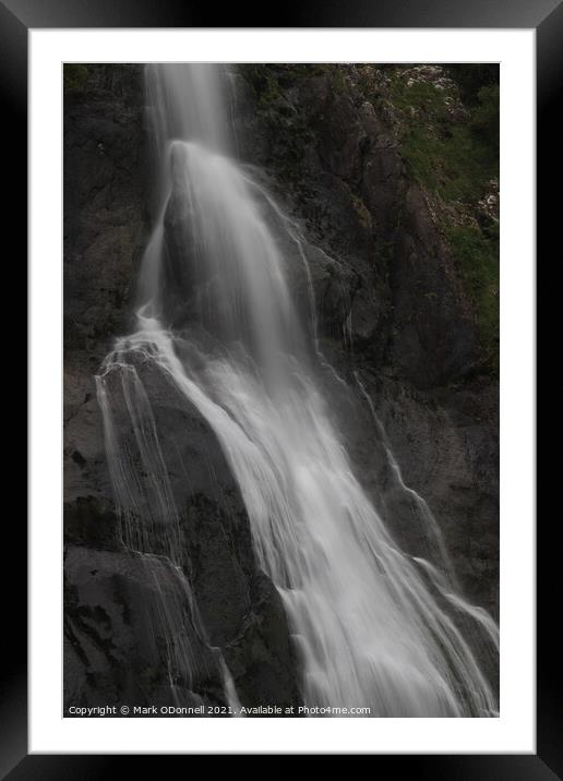 Wales Waterfall Framed Mounted Print by Mark ODonnell