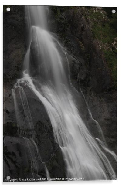 Wales Waterfall Acrylic by Mark ODonnell