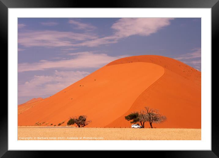 Dune 45 Sossusvlei Namib Desert Namibia Africa Framed Mounted Print by Barbara Jones