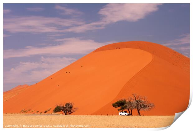 Dune 45 Sossusvlei Namib Desert Namibia Africa Print by Barbara Jones