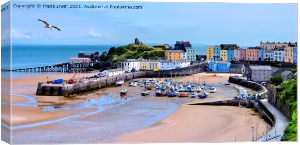 The imposing Tenby Harbour Canvas Print by Frank Irwin