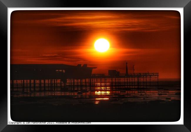 Southport sunset Framed Print by Ian Fairbrother