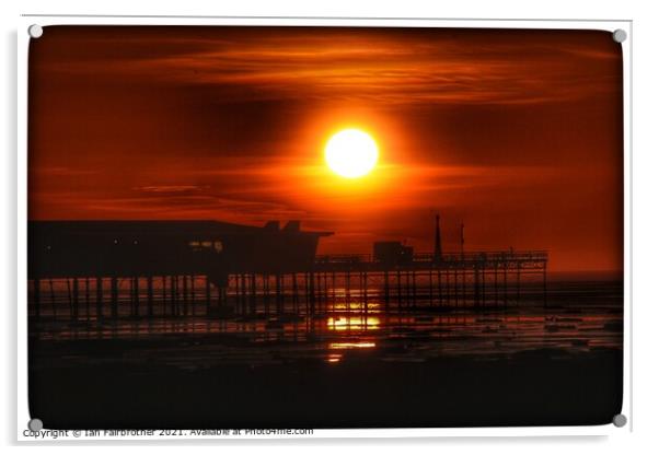 Southport sunset Acrylic by Ian Fairbrother