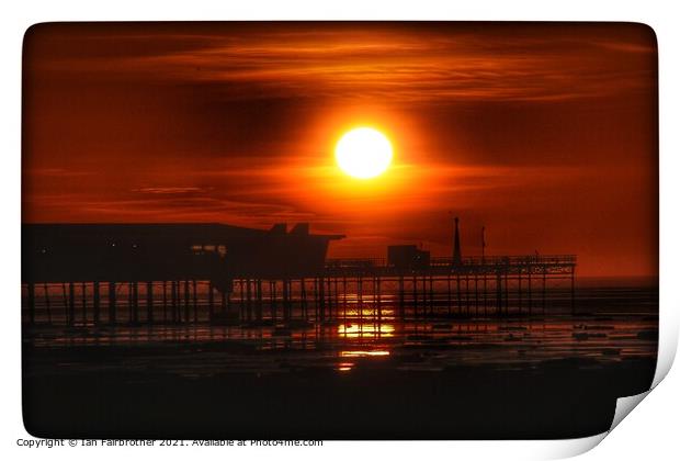 Southport sunset Print by Ian Fairbrother