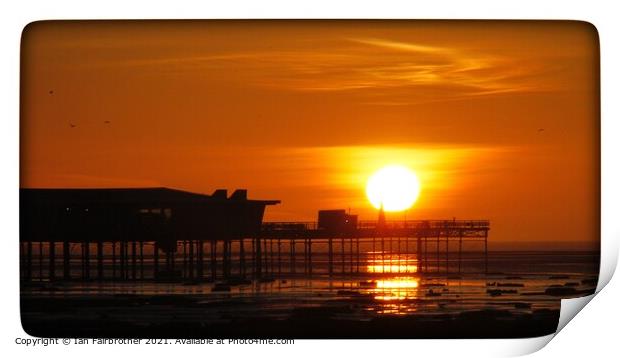 Southport Pier Sunset Print by Ian Fairbrother