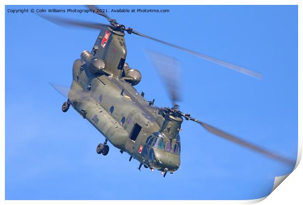 Chinook RAF 100 At Cosford Airshow 2018 Print by Colin Williams Photography