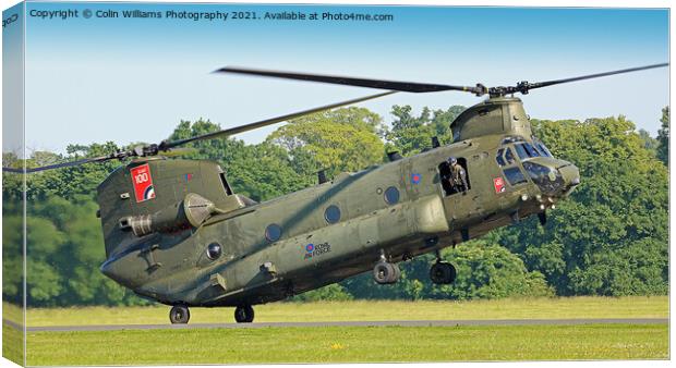 Chinook RAF 100 At Cosford Airshow 2018 2 Canvas Print by Colin Williams Photography