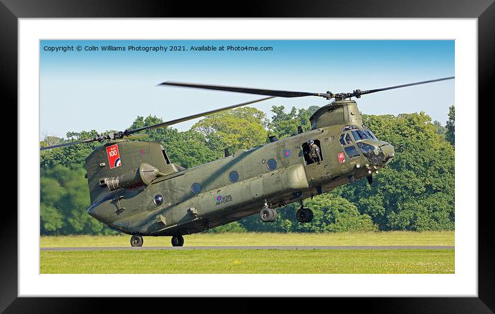 Chinook RAF 100 At Cosford Airshow 2018 2 Framed Mounted Print by Colin Williams Photography