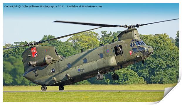 Chinook RAF 100 At Cosford Airshow 2018 2 Print by Colin Williams Photography