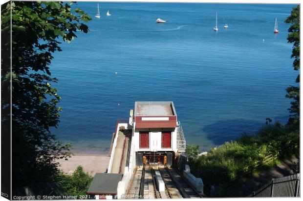 Babbacombe Cliff Railway Canvas Print by Stephen Hamer