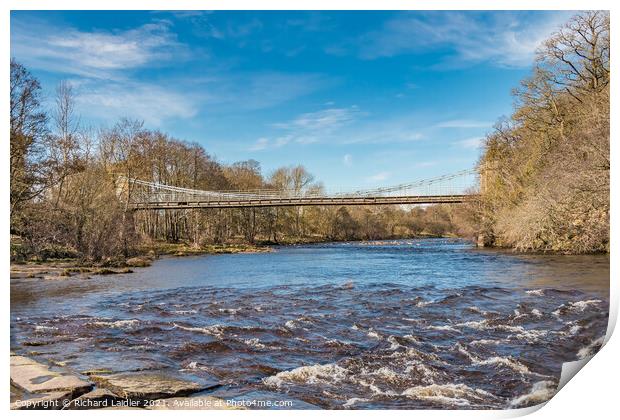 Whorlton Bridge from Downstream Print by Richard Laidler