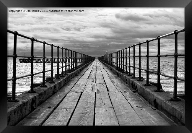 To Infinity and Beyond in Monochrome Framed Print by Jim Jones