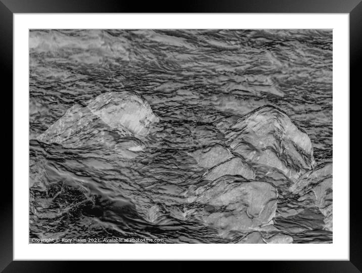 Monochrome rocks Framed Mounted Print by Rory Hailes