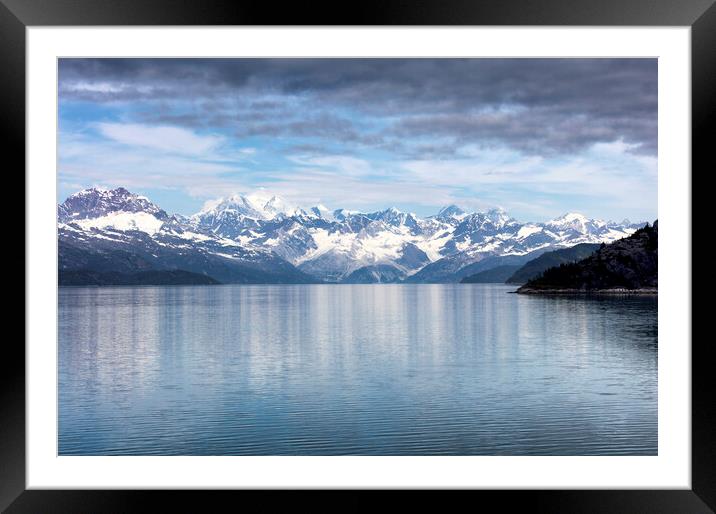 Close up of Alaska Glacier bay landscape during la Framed Mounted Print by Thomas Baker